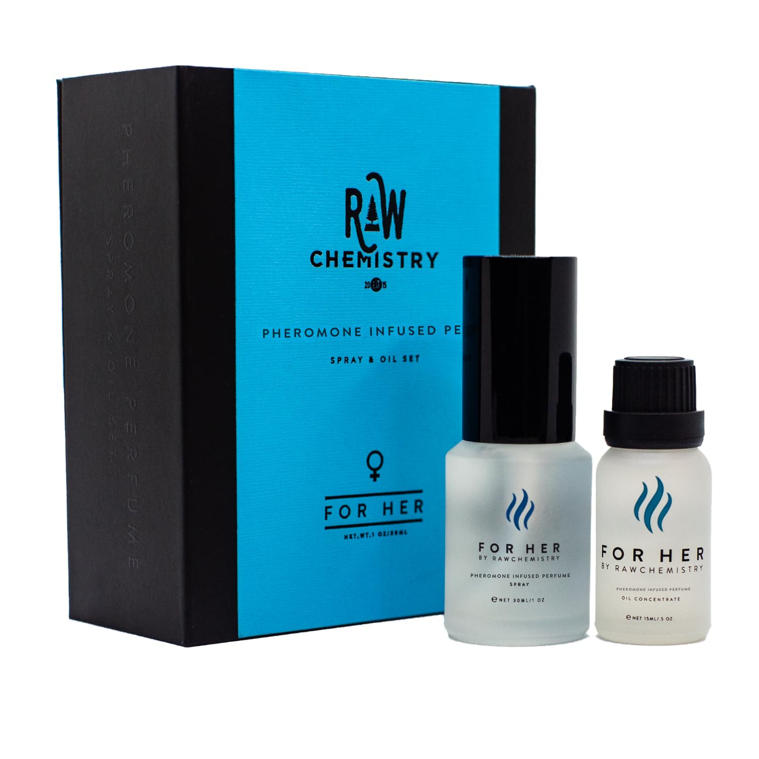 RawChemistry For Her 信息素香水礼品套装 - 优雅,超强信息素注入配方 1 液体盎司